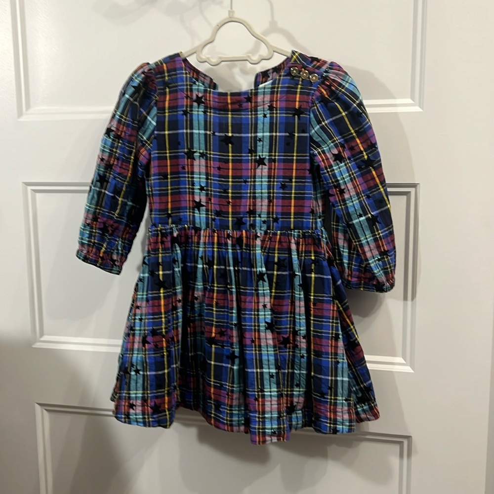 Gently worn like new Star Plaid Toddler Dress Sz 3